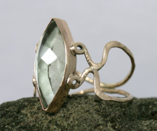Green Amethyst Power Ring